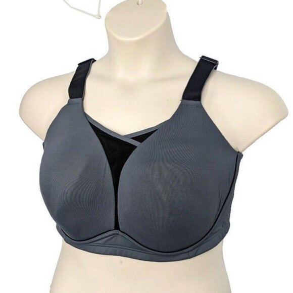 Livi Active Lane Bryant Womens Bra Sports High Impact Cooling 42D Gray - Picture 10 of 10